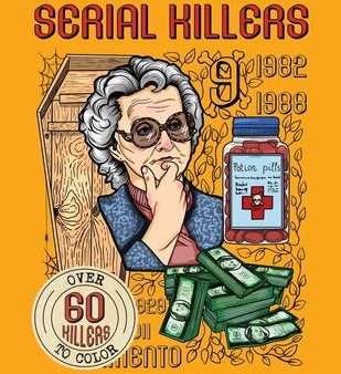 American Female SERIAL KILLERS: Coloring Book for Adults. Over 60 killers to color For Cheap