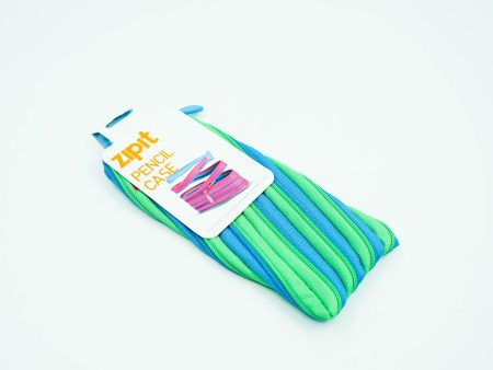 Zipit Bright Twister Pouch: Blue & Green Fashion