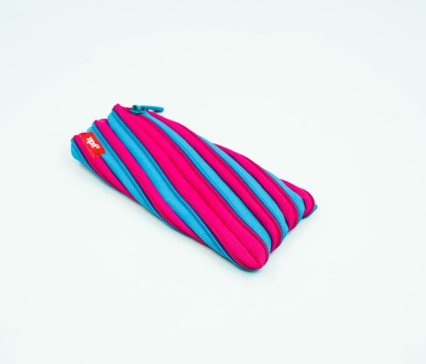 Zipit Bright Twister Pouch: Blue & Pink Discount