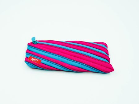 Zipit Bright Twister Pouch: Blue & Pink Discount